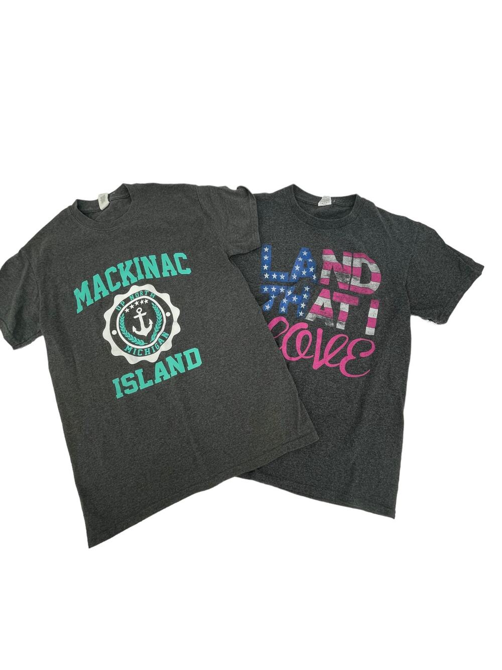 Delta Gildan Lot of 2 Short Sleeve Graphic T-Shirt Girls Youth Size Small